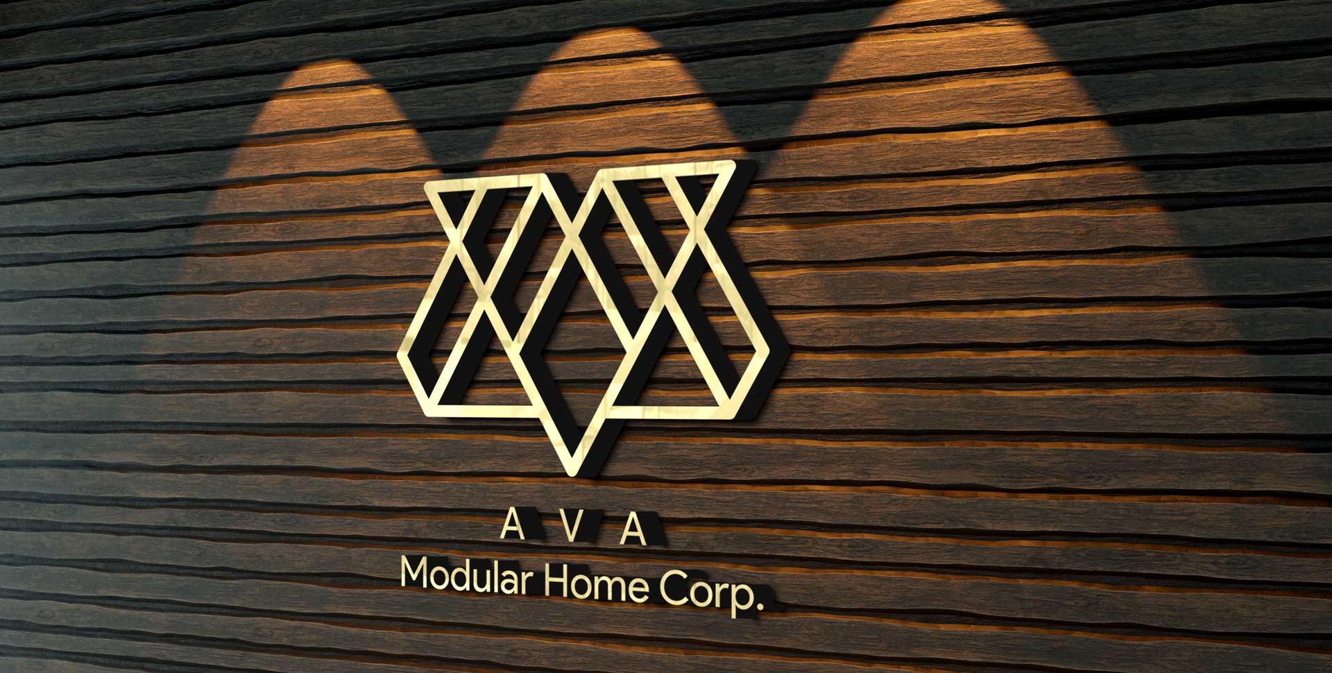 Ava Modular Home Corp. logo on the wall